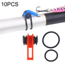 10 PCS/Bag Plastic Fishing Hook Keeper for Fishing Rod Pole Fishing Lures Bait Safety Holder Fishing Tackle(Red)