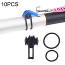 10 PCS/Bag Plastic Fishing Hook Keeper for Fishing Rod Pole Fishing Lures Bait Safety Holder Fishing Tackle(Black)