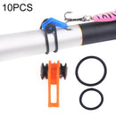 10 PCS/Bag Plastic Fishing Hook Keeper for Fishing Rod Pole Fishing Lures Bait Safety Holder Fishing Tackle(Orange)