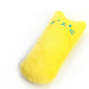 2 PCS Teeth Grinding Catnip Toys Funny Interactive Plush Cat Toy Pet Kitten Chewing Toy Claws Thumb Bite Cat mint for Cats(Yellow)