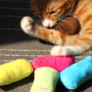 2 PCS Teeth Grinding Catnip Toys Funny Interactive Plush Cat Toy Pet Kitten Chewing Toy Claws Thumb Bite Cat mint for Cats(Rose Red)