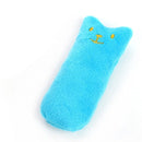 2 PCS Teeth Grinding Catnip Toys Funny Interactive Plush Cat Toy Pet Kitten Chewing Toy Claws Thumb Bite Cat mint for Cats(Blue)