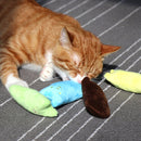 2 PCS Teeth Grinding Catnip Toys Funny Interactive Plush Cat Toy Pet Kitten Chewing Toy Claws Thumb Bite Cat mint for Cats(Coffee)