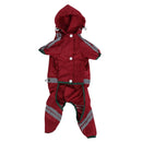 Waterproof Jacket Clothes Fashion Pet Raincoat Puppy Dog Cat Hoodie Raincoat, Size:M(Red)
