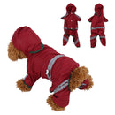 Waterproof Jacket Clothes Fashion Pet Raincoat Puppy Dog Cat Hoodie Raincoat, Size:M(Red)