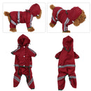 Waterproof Jacket Clothes Fashion Pet Raincoat Puppy Dog Cat Hoodie Raincoat, Size:XXL(Red)