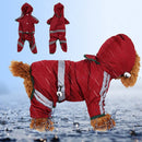 Waterproof Jacket Clothes Fashion Pet Raincoat Puppy Dog Cat Hoodie Raincoat, Size:XXL(Red)