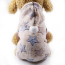 Dog Pajamas Fleece Jumpsuit Autumn Winter Dog Clothes Four legs Warm Pet Clothes, Size:XL(Yellow Star)