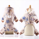 Dog Pajamas Fleece Jumpsuit Autumn Winter Dog Clothes Four legs Warm Pet Clothes, Size:XL(Yellow Star)