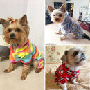 Dog Pajamas Fleece Jumpsuit Autumn Winter Dog Clothes Four legs Warm Pet Clothes, Size:XL(Yellow Star)