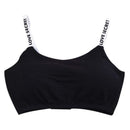 Casual Letter Print Bra Fitness Breathable Women Bra, Cup Size:One Size(Black)