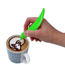 New Electric Latte Art Pen For Coffee Cake Pen For Spice Cake Decorating Pen Coffee Carving Pen Baking Pastry Tools(Green)