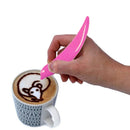 New Electric Latte Art Pen For Coffee Cake Pen For Spice Cake Decorating Pen Coffee Carving Pen Baking Pastry Tools(Purple)