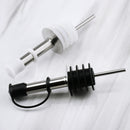 5 PCS Glass Bottle Stopper Stainless Steel Oil Stopper Silicone Stopper Black Hat Straight Mouth