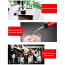 5 PCS Glass Bottle Stopper Stainless Steel Oil Stopper Silicone Stopper Black Hat Straight Mouth