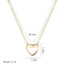 Fashion Necklace Heart Design Hollow Simple Necklace(gold)