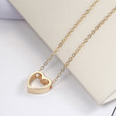 Fashion Necklace Heart Design Hollow Simple Necklace (silver)