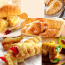 5 PCS Cone Roll Moulds Stainless Steel Spiral Nozzle Croissants Pastry Cream Horn Cake Mold(Large 12x3x3cm )