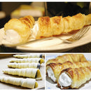 5 PCS Cone Roll Moulds Stainless Steel Spiral Nozzle Croissants Pastry Cream Horn Cake Mold(Small 8.8x2x2cm)