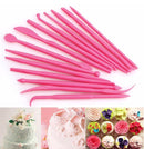 28 PCS Mini Fondant Styling Engraving Group Tools Cake Engraving Pen(Yellow)