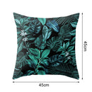 Tropical Plants Pillow Case Polyester Decorative Pillowcases Green Leaves Throw Pillow Cover Square 45CM x45CM(28)