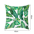Tropical Plants Pillow Case Polyester Decorative Pillowcases Green Leaves Throw Pillow Cover Square 45CM x45CM(31)