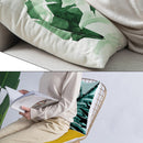 Tropical Plants Pillow Case Polyester Decorative Pillowcases Green Leaves Throw Pillow Cover Square 45CM x45CM(31)