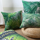 Tropical Plants Pillow Case Polyester Decorative Pillowcases Green Leaves Throw Pillow Cover Square 45CM x45CM(31)