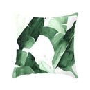 Tropical Plants Pillow Case Polyester Decorative Pillowcases Green Leaves Throw Pillow Cover Square 45CM x45CM(9)