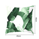 Tropical Plants Pillow Case Polyester Decorative Pillowcases Green Leaves Throw Pillow Cover Square 45CM x45CM(9)