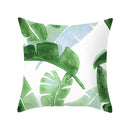Tropical Plants Pillow Case Polyester Decorative Pillowcases Green Leaves Throw Pillow Cover Square 45CM x45CM(15)