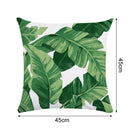 Tropical Plants Pillow Case Polyester Decorative Pillowcases Green Leaves Throw Pillow Cover Square 45CM x45CM(21)