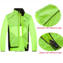 Reflective High-Visibility Lightweight Sports Jacket Packable Windproof Long Sleeve Sportswear, Size:XXXXL(Fluorescent Green)