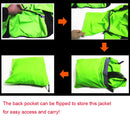 Reflective High-Visibility Lightweight Sports Jacket Packable Windproof Long Sleeve Sportswear, Size:XXXXL(Fluorescent Green)