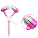 Glowing Zipper Sport Music Wired Earphones for 3.5mm Jack Phones(YELLOW)