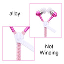 Glowing Zipper Sport Music Wired Earphones for 3.5mm Jack Phones(Purple)