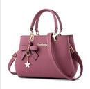 Women Luxury Tote Plum Blossom Bow Sweet Messenger Bag(Pink)