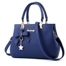Women Luxury Tote Plum Blossom Bow Sweet Messenger Bag(Royal Blue)