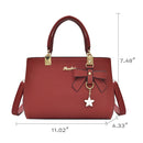 Women Luxury Tote Plum Blossom Bow Sweet Messenger Bag(Royal Blue)