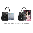 Women Luxury Tote Plum Blossom Bow Sweet Messenger Bag(Royal Blue)