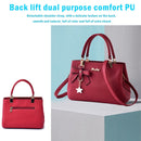 Women Luxury Tote Plum Blossom Bow Sweet Messenger Bag(Royal Blue)
