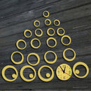 Wall Clock 3D Three-dimensional Acrylic Fashion Mirror Wall Stickers Clock DIY Circle Combination Decorative Clock(Silver)