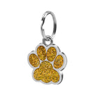 5 PCS Metal Pet Tag Zinc Alloy Identity Card Footprint Lettering Dog Tag(Gold)