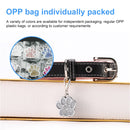 5 PCS Metal Pet Tag Zinc Alloy Identity Card Footprint Lettering Dog Tag(Silver)
