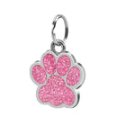 5 PCS Metal Pet Tag Zinc Alloy Identity Card Footprint Lettering Dog Tag(Pink)