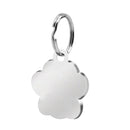 5 PCS Metal Pet Tag Zinc Alloy Identity Card Footprint Lettering Dog Tag(Red)