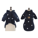Pet Fall and Winter Five-pointed Star Pattern Sweater Pet Warm Clothes, Size:S(Blue)