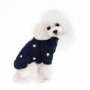 Pet Fall and Winter Five-pointed Star Pattern Sweater Pet Warm Clothes, Size:M(Blue)