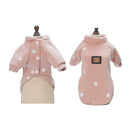 Pet Fall and Winter Five-pointed Star Pattern Sweater Pet Warm Clothes, Size:M(Pink)