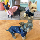 Pet Fall and Winter Five-pointed Star Pattern Sweater Pet Warm Clothes, Size:L(Blue)